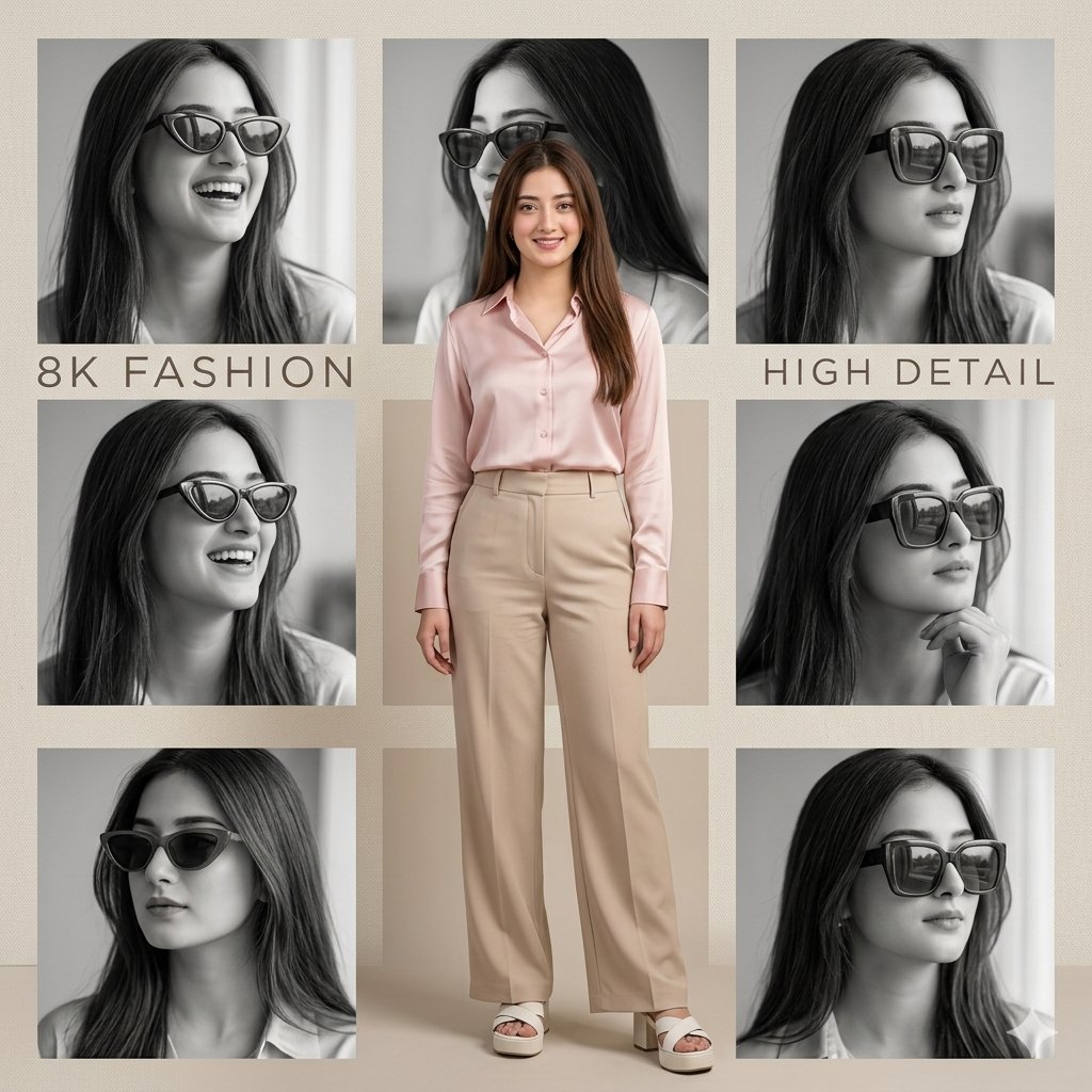 Preview image for Pink Shirt Collage Portrait prompt