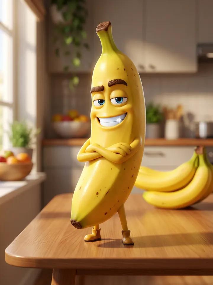 Preview image for Pixar-Style Banana Character Animation Prompt prompt