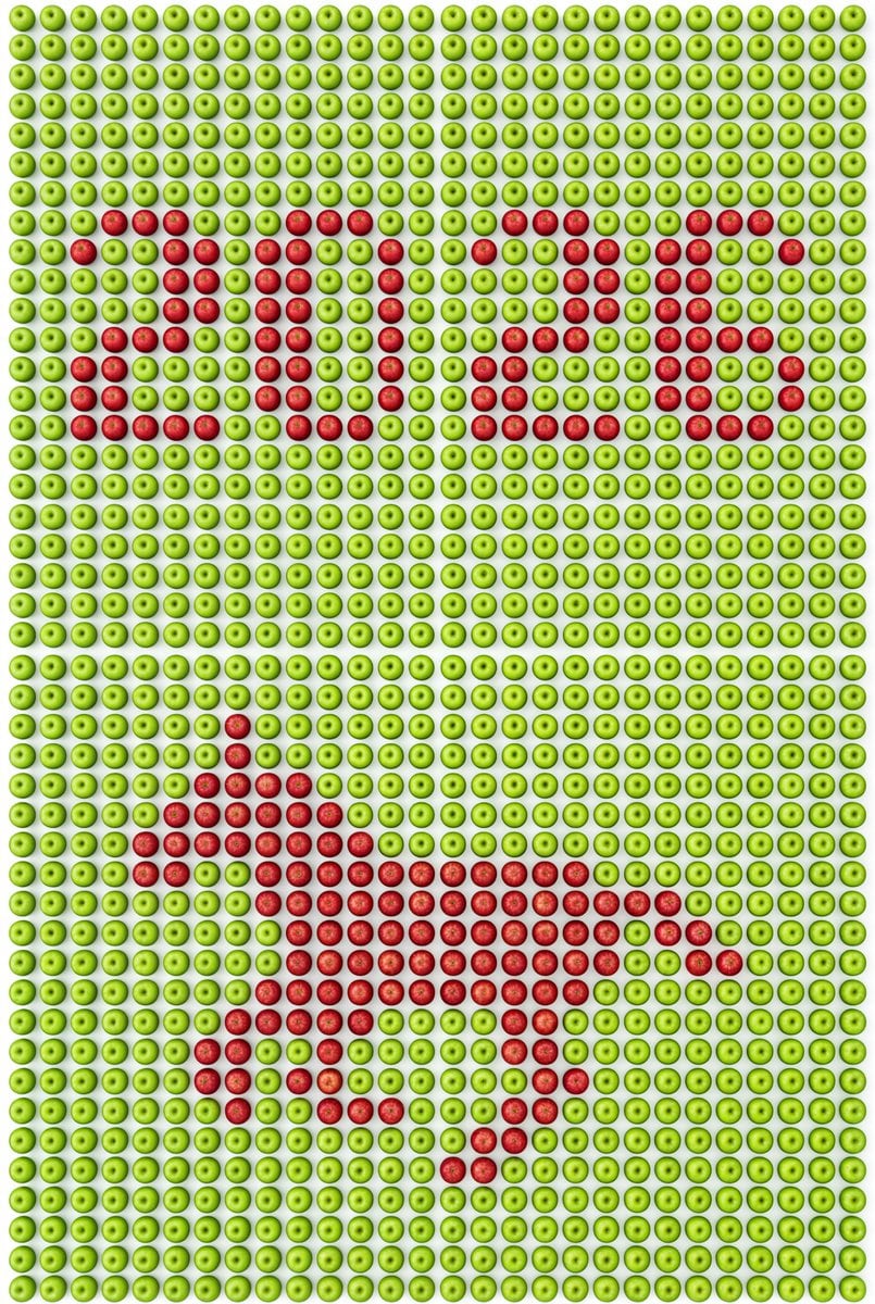 Pixel Art Grid using Fruit Flat-Lay Photography Prompt - Промпт ИИ