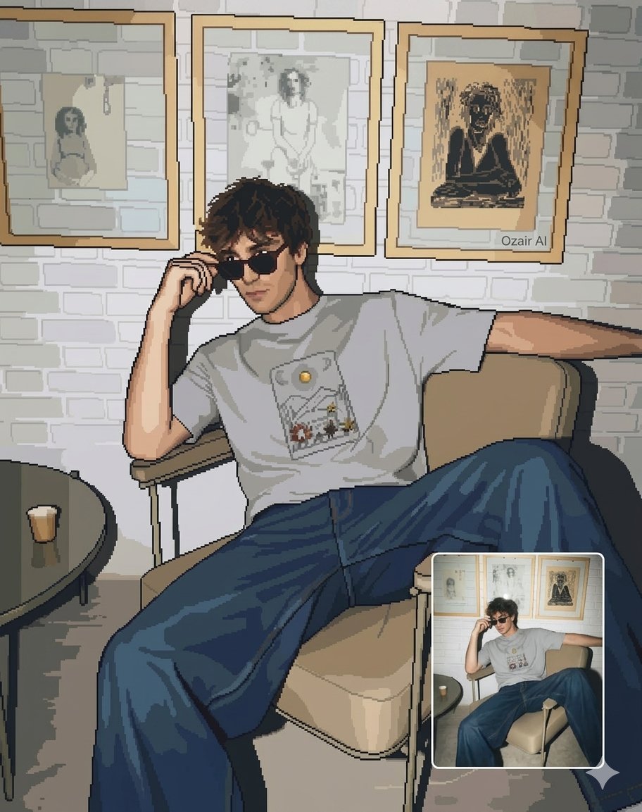 Preview image for Pixel Art Portrait of a Stylish Man prompt