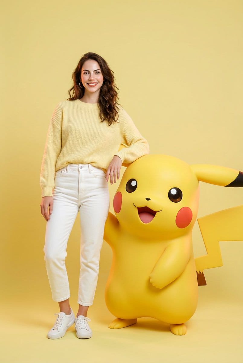 Playful Fashion Shoot with Giant Bugs Bunny - نص توجيهي للذكاء الاصطناعي