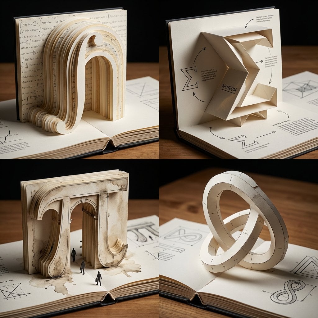 Pop-Up Paper Engineering of Mathematical Symbols - AI Prompt