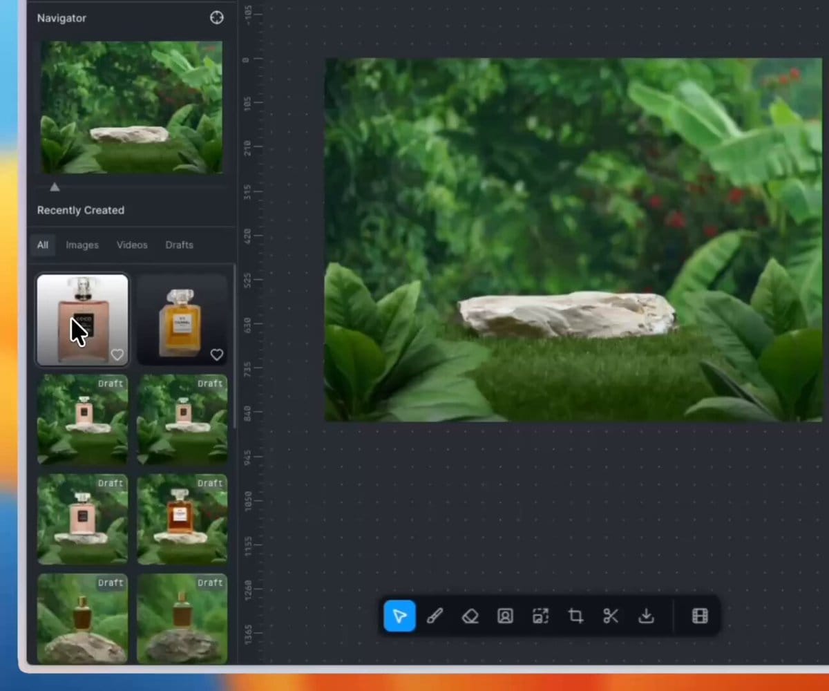 Product photo with item placed on a stone - AI Generated Realistic Style Image Example