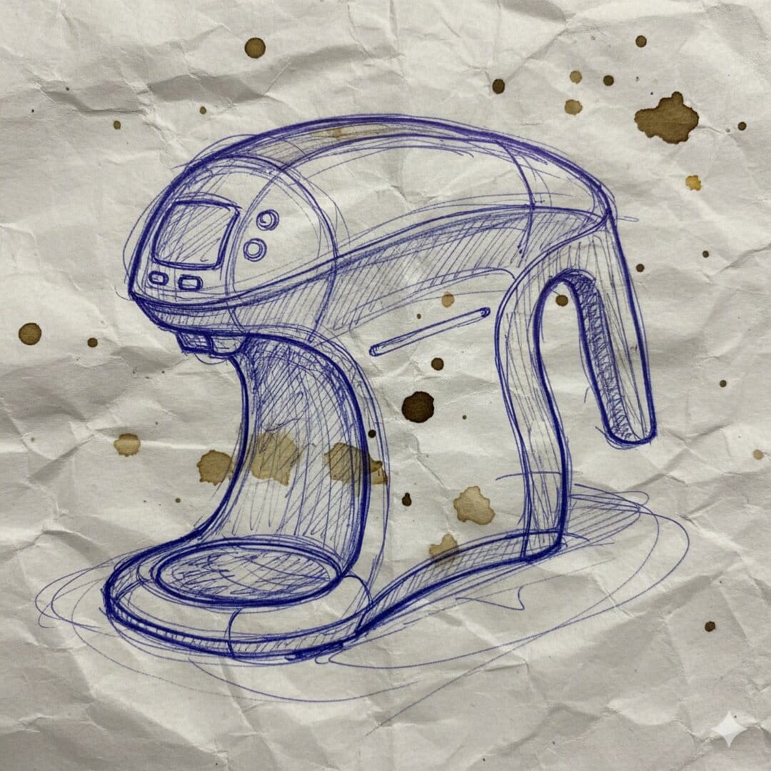 Product sketch to final render prompt - AI Generated 3d Style Image Example
