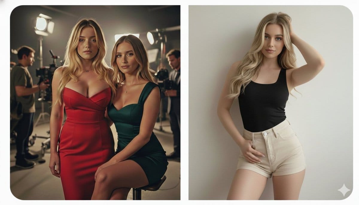 Professional Studio Photoshoot Prompt (Sydney Sweeney Inspired) - AI Generated Realistic Style Image Example