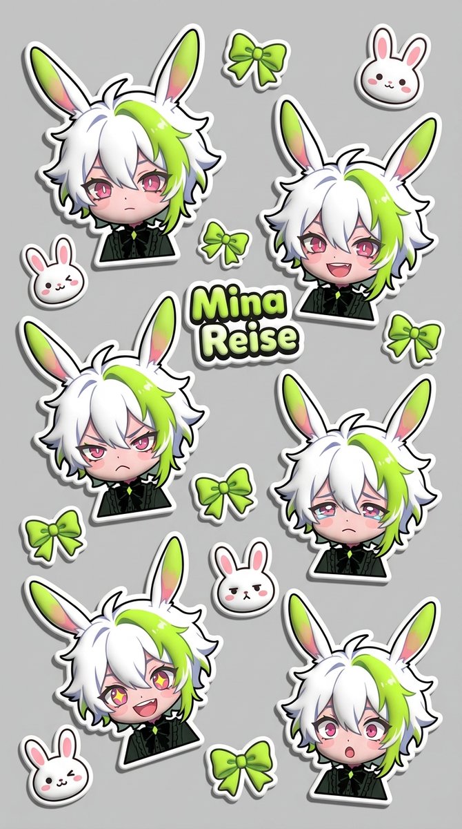 Preview image for Puffy Chibi Sticker Sheet prompt
