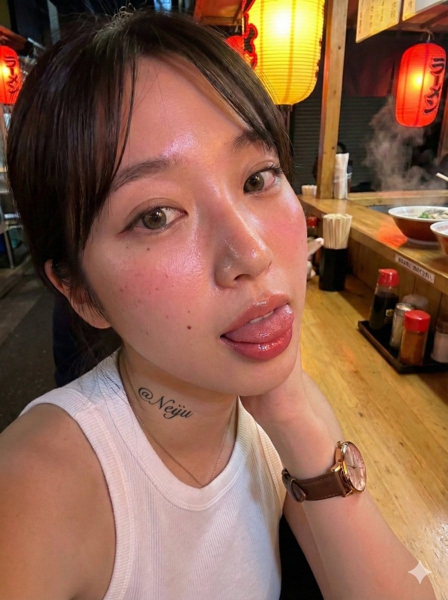 Realistic Izakaya Selfie with Intentional Imperfection - AIプロンプト