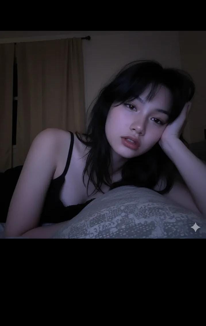 Realistic Low-Light Phone Selfie (Screen Glow) - KI-Prompt