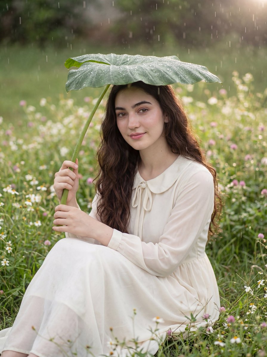 Preview image for Realistic Portrait of a Woman in a Garden prompt