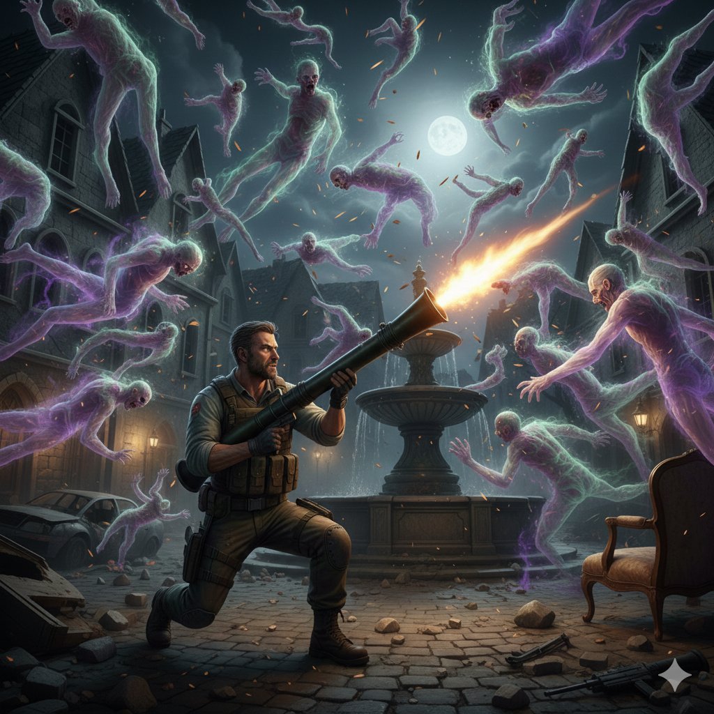 Preview image for Resident Evil Rocket Launcher with Ethereal Mobs prompt