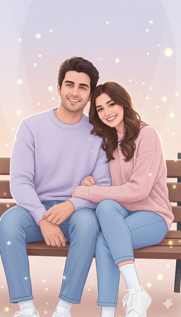Preview image for Romantic Pastel Illustration with Strict Identity Lock prompt