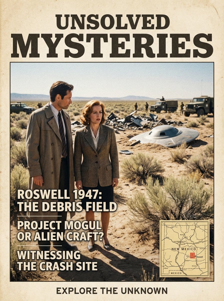 Roswell Incident Magazine Cover - AI提示词