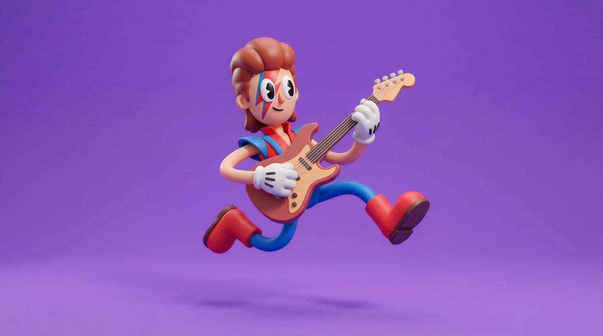 Rubberhose 3D Character Prompt - AI Generated Character Style Image Example