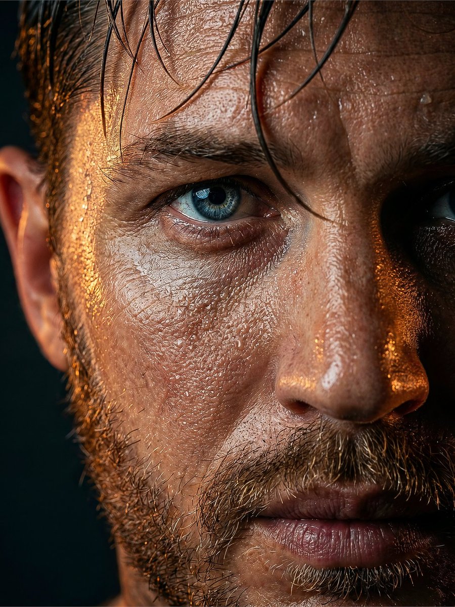 Preview image for Rugged Man Wet Skin Portrait prompt