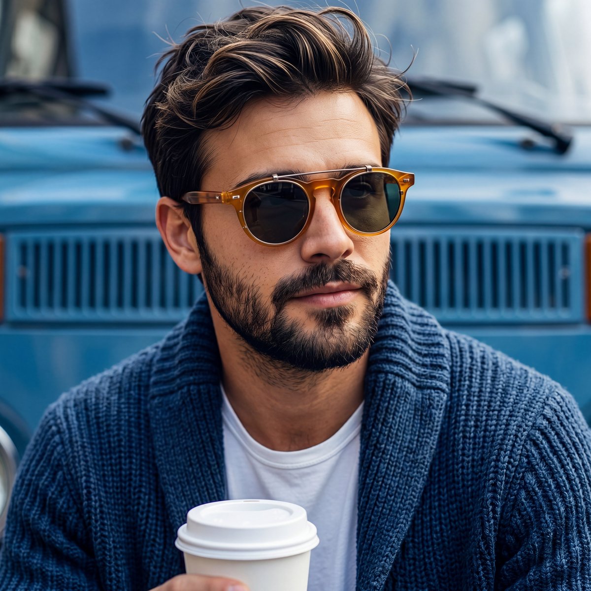 Preview image for Rugged Sophisticated Urban Male Portrait prompt