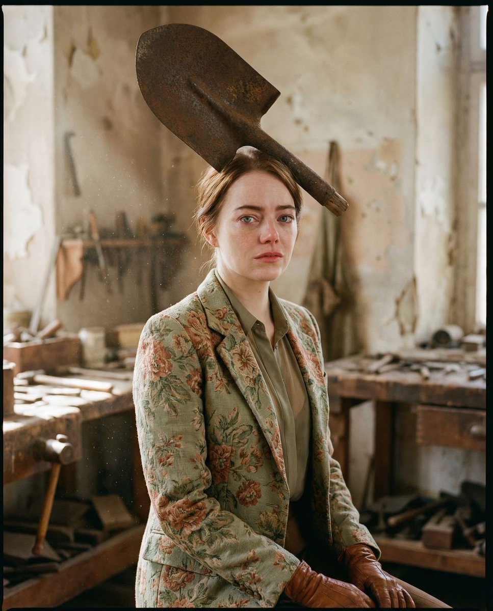 Preview image for Rusted Melancholy Editorial Portrait prompt