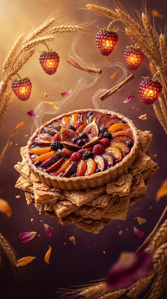 Preview image for Rustic Fruit Tart Floating in a Dream Orchard (Video Prompt) prompt