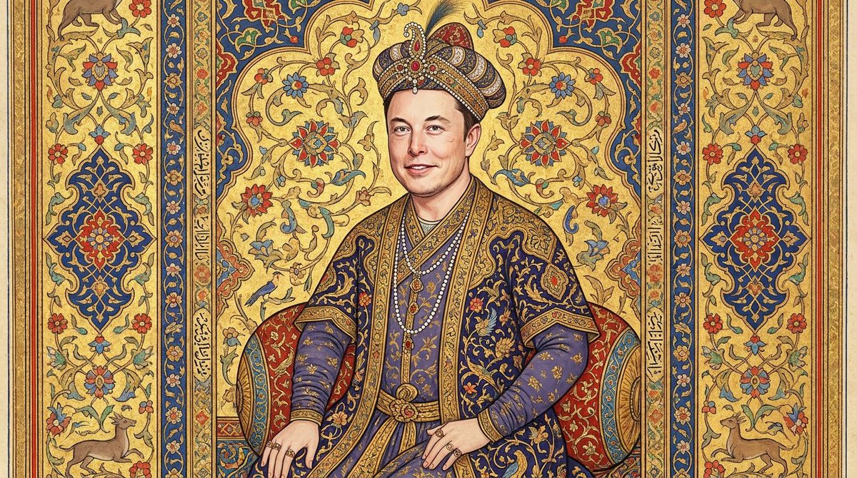 Preview image for Safavid-Era Persian Miniature Portrait prompt