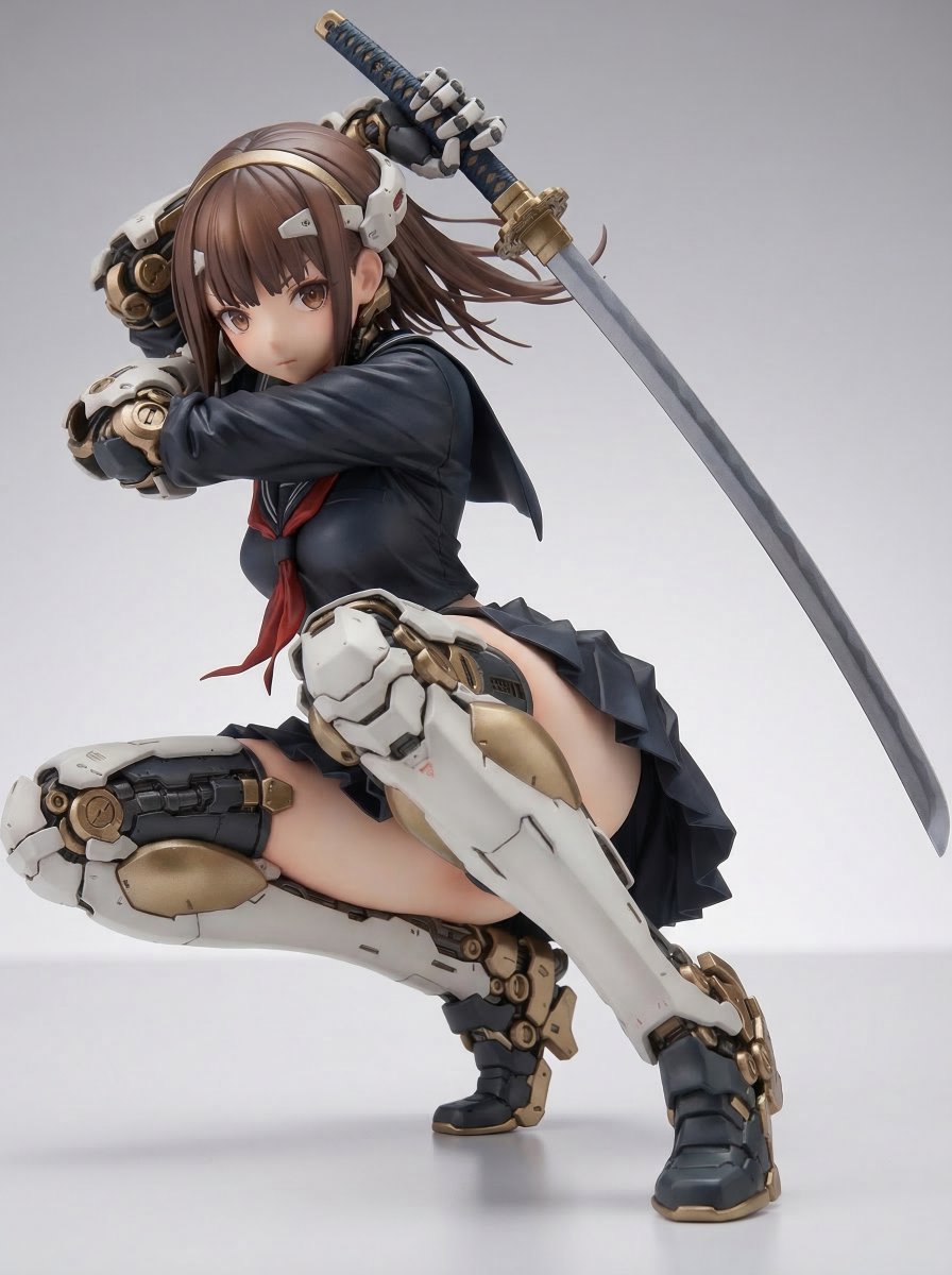 Preview image for Samurai Mecha Girl Figure prompt