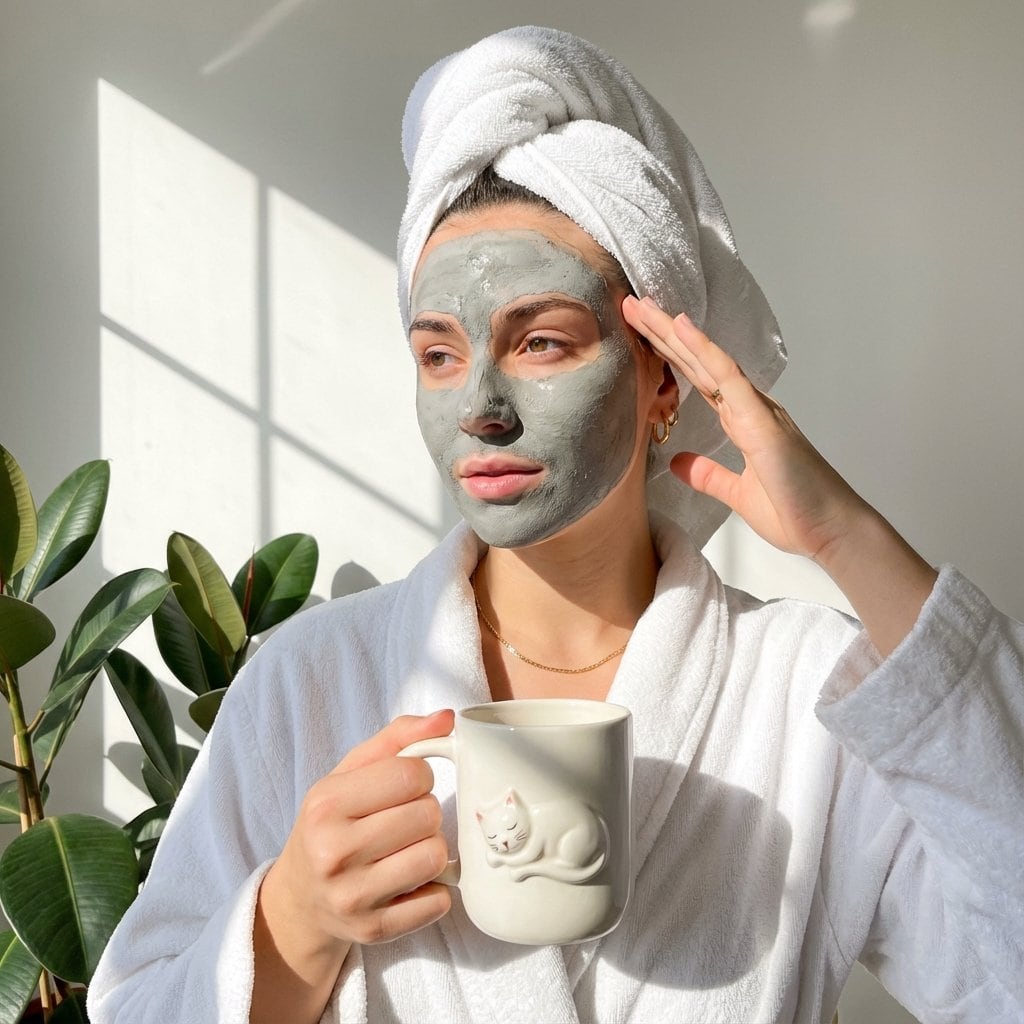Self-Care Morning Routine Portrait - AI 프롬프트
