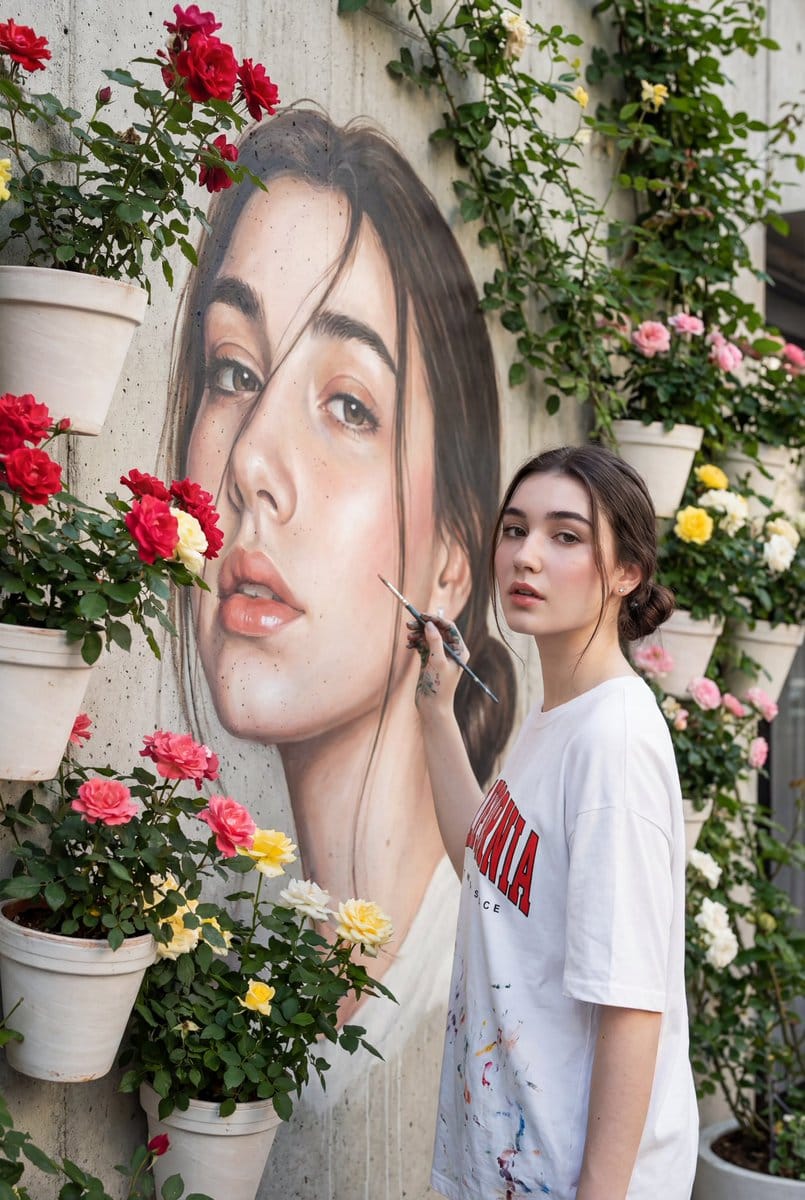 Self-Portrait Mural Painting Prompt - AI 프롬프트