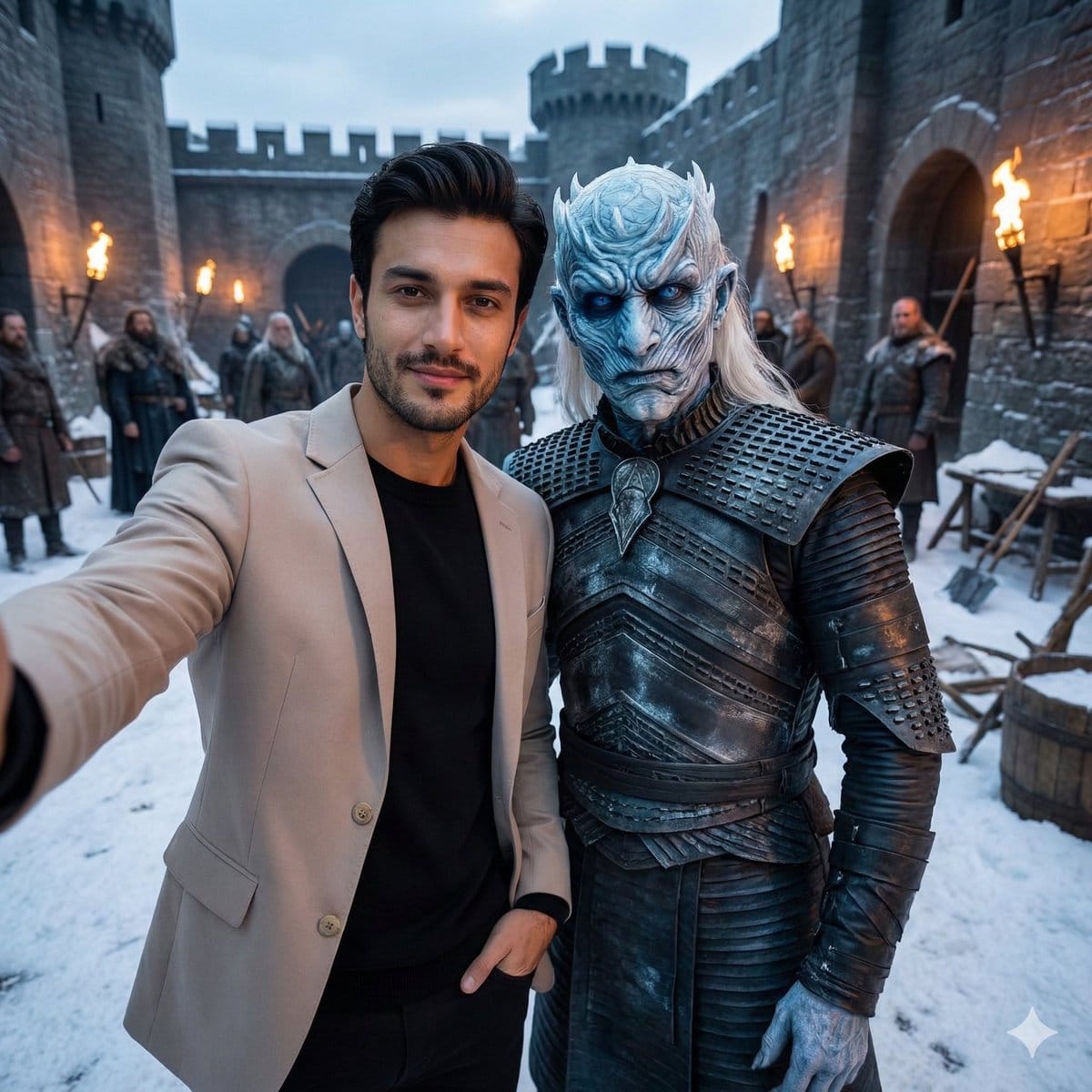 Selfie with Night King on Game of Thrones Set - Prompt IA