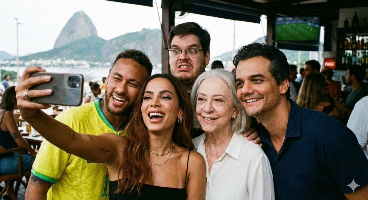 Selfie with random Brazilian celebrities - AI Generated AI Art Style Image Example