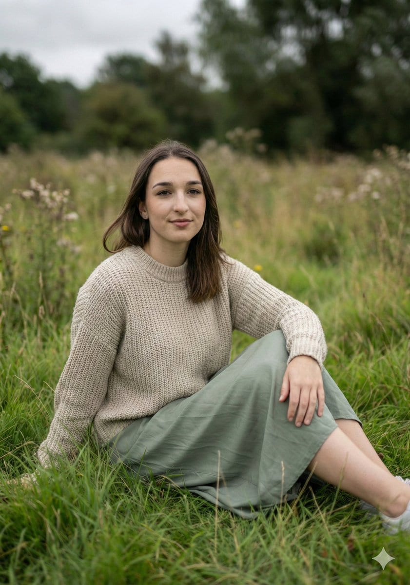 Serene Portrait in a Meadow with Shallow DOF - KI-Prompt