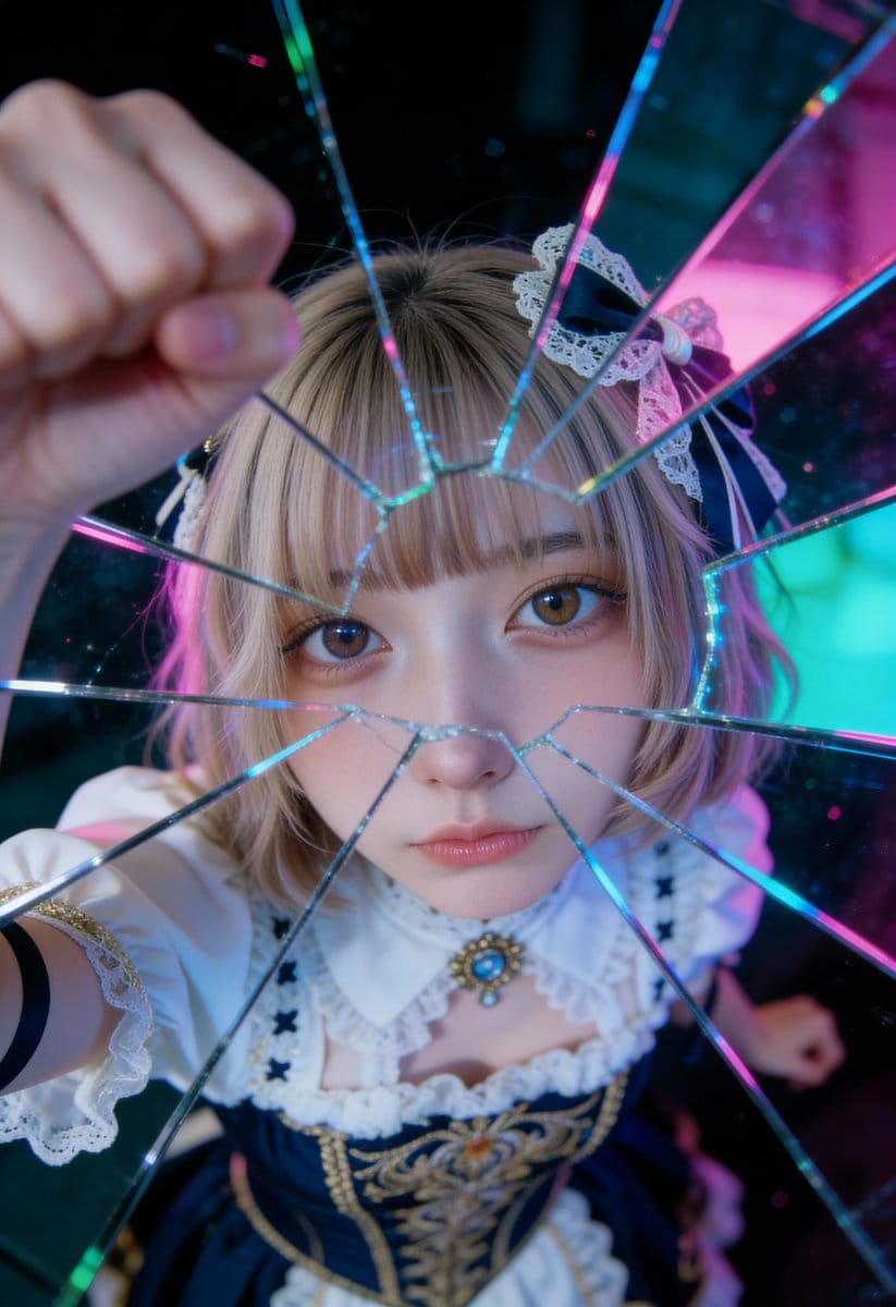Shattered Glass Portrait Style Prompt - AIプロンプト