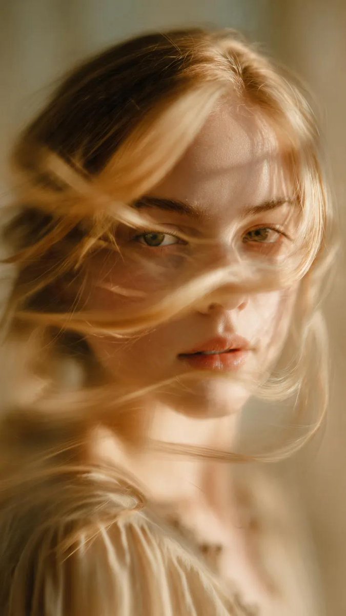 Preview image for Soft-Focus Ethereal Portrait with Motion Blur prompt