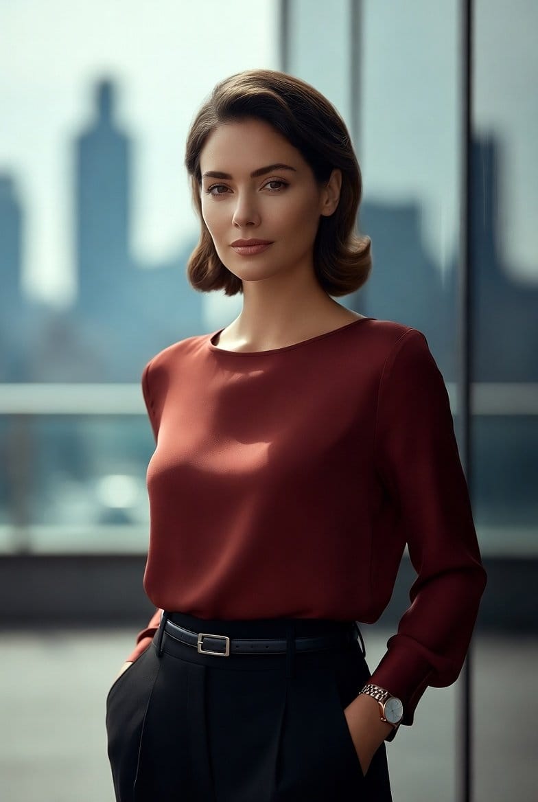 Soft Glam Executive Portrait with Identity Preservation - AI 프롬프트