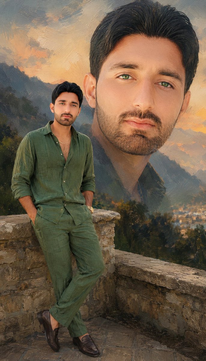 Preview image for South Asian Man Artistic Portrait prompt