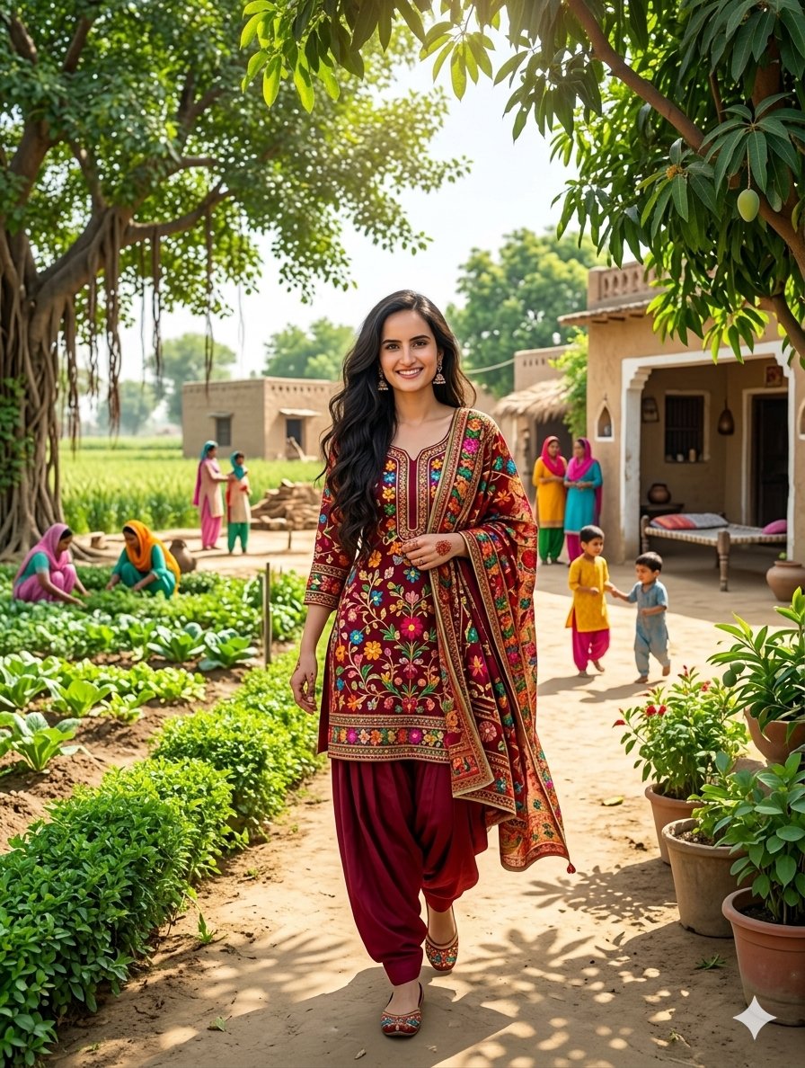 Preview image for South Asian Woman in Rural Punjab prompt