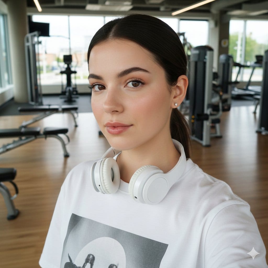 Sporty Gym Selfie Identity Preservation Prompt - AI 프롬프트