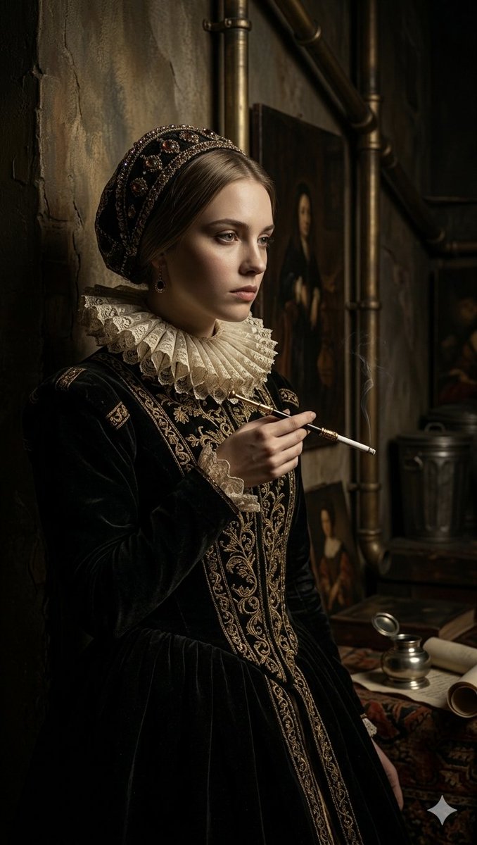 Preview image for Steampunk Renaissance Noblewoman Portrait prompt