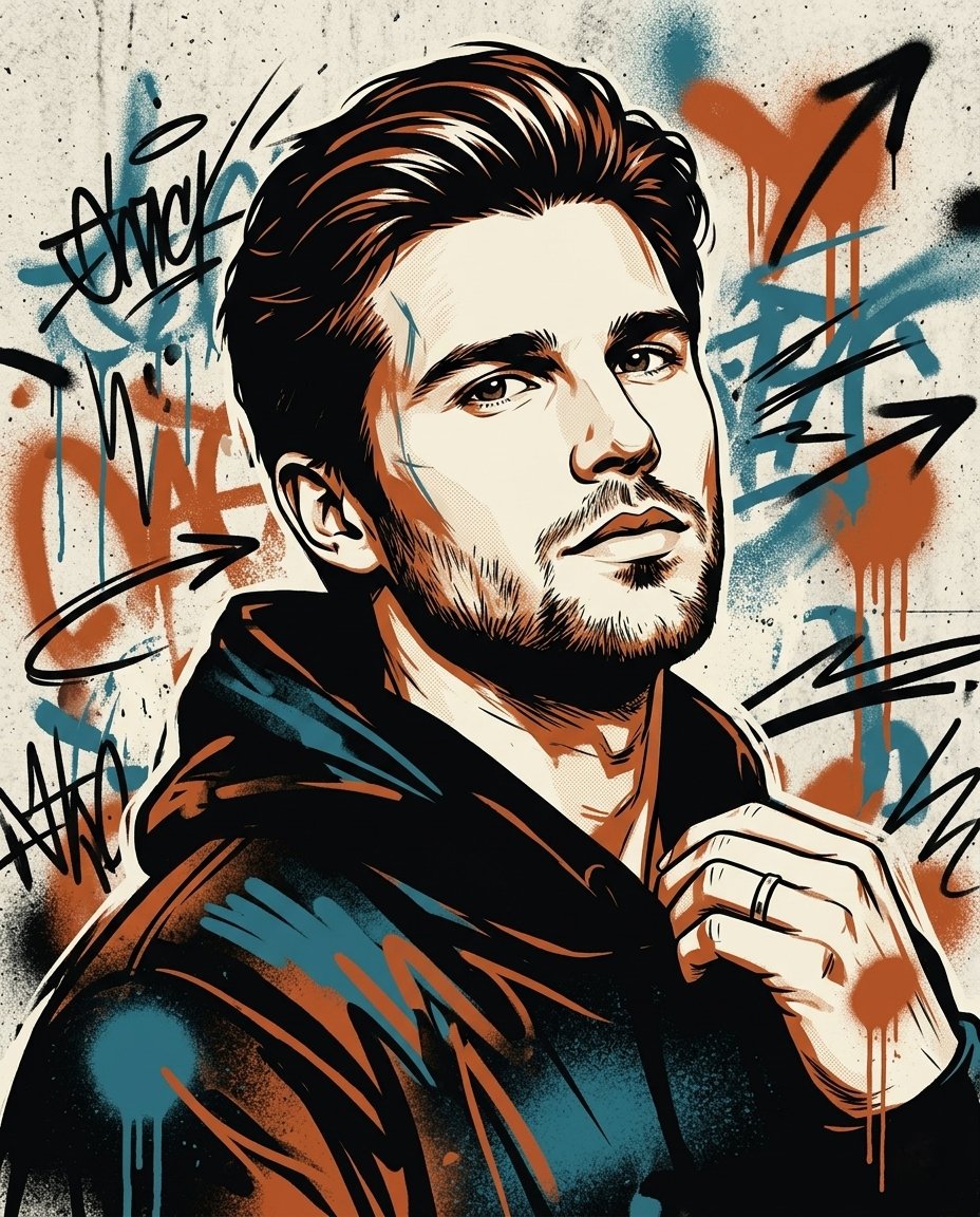 Preview image for Street-Art Inspired Urban Portrait prompt