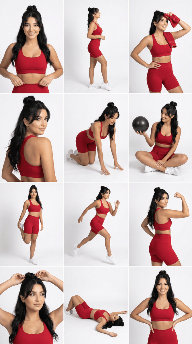 Preview image for Strict Identity Activewear Grid Generation prompt