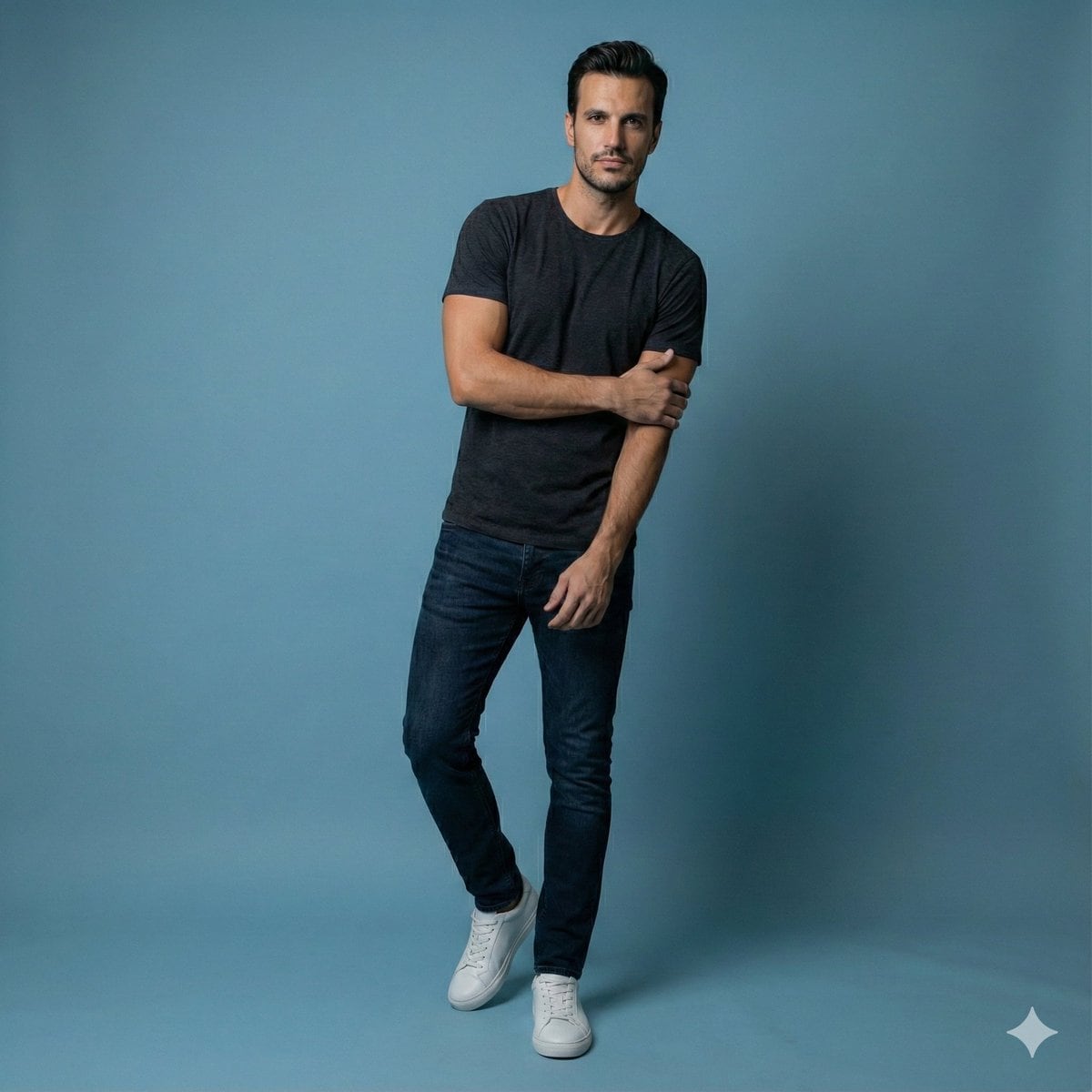 Studio Portrait of Young Man with Focused Lighting - KI-Prompt