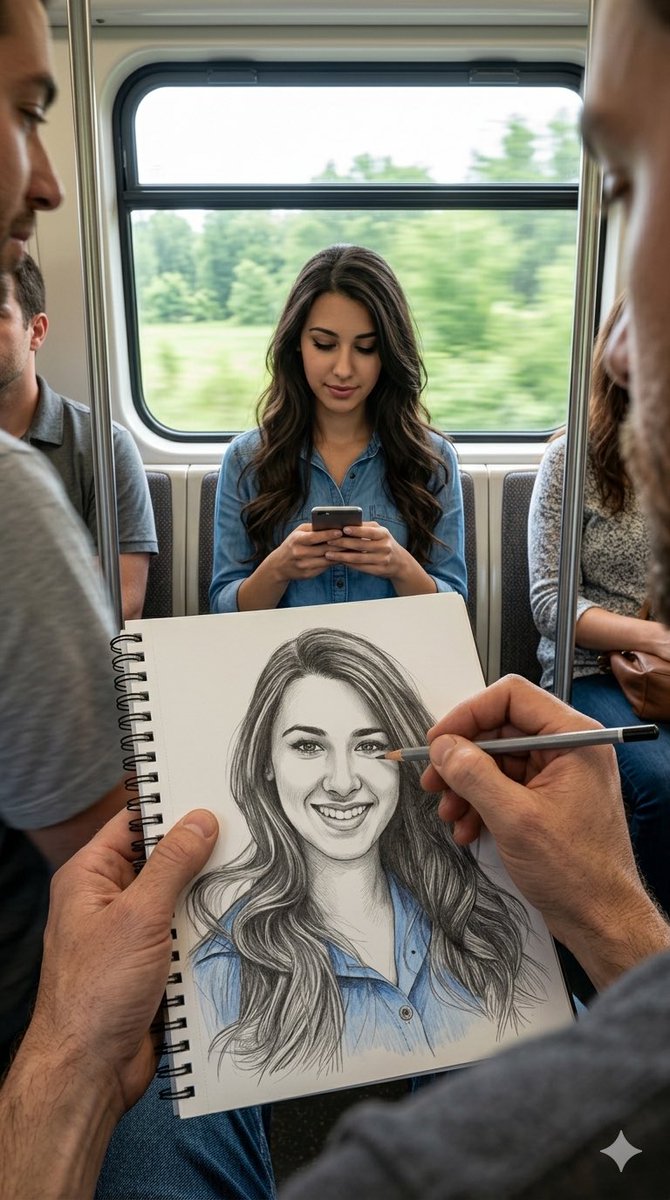 Preview image for Subway artist sketching perspective prompt