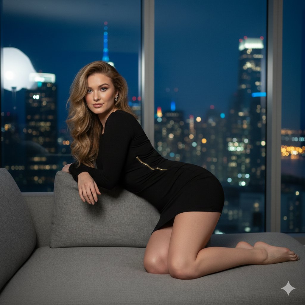 Preview image for Sultry Night City Penthouse Portrait prompt