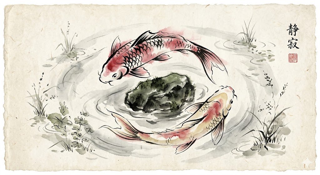 Preview image for Sumi-e Style Koi Painting prompt