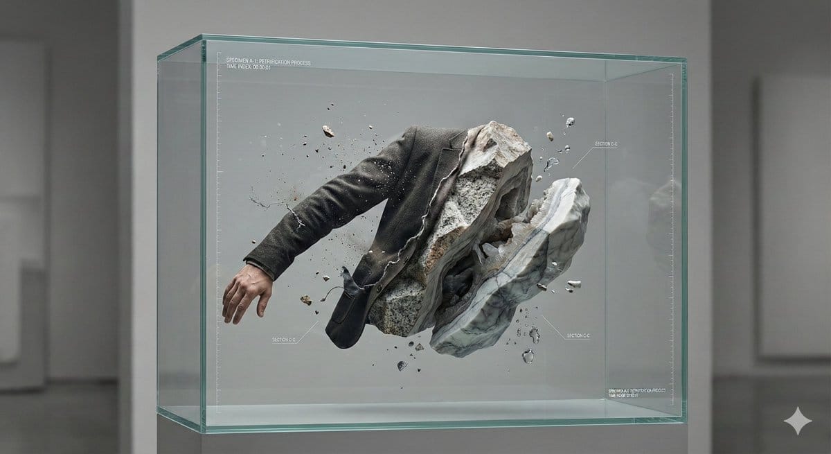 Surreal Abstract Concept Contained in a Display Case - Prompt de IA