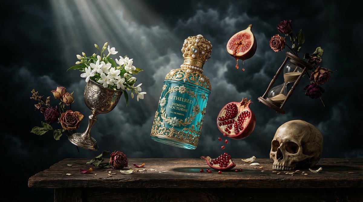 Preview image for Surreal Baroque Perfume Ad Prompt prompt