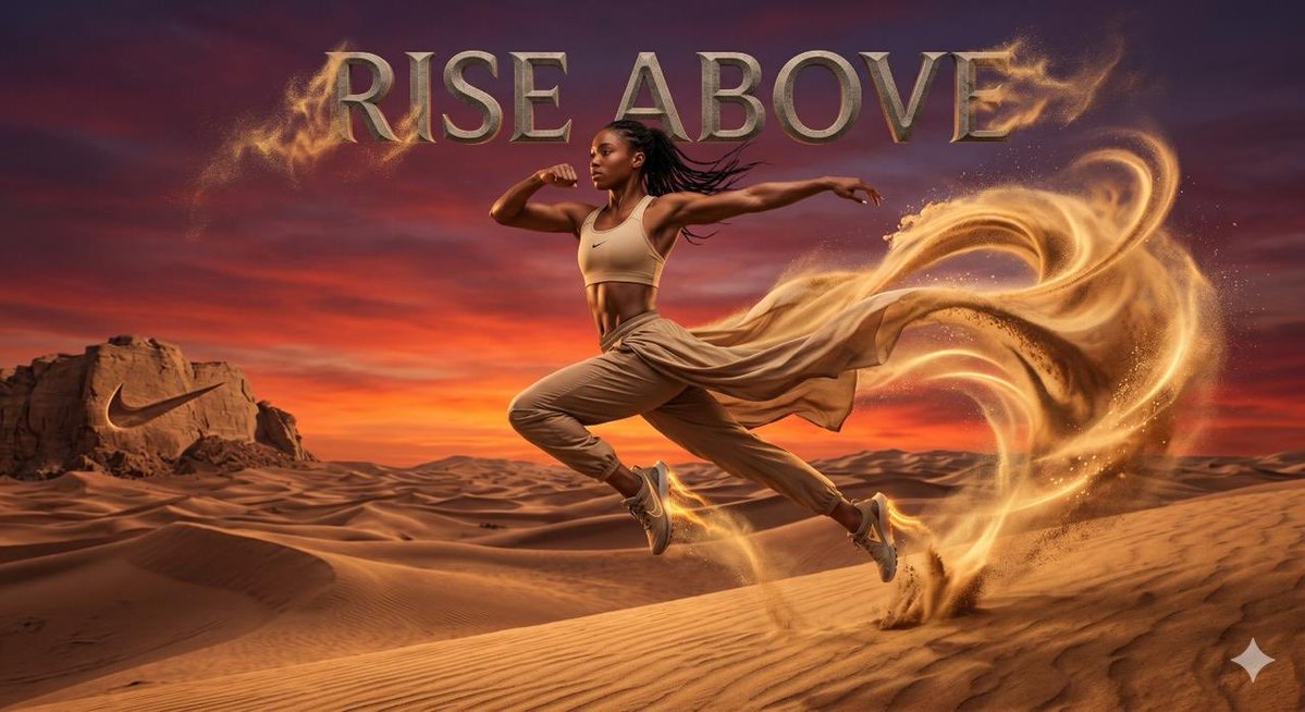 Preview image for Surreal desert athletic campaign prompt