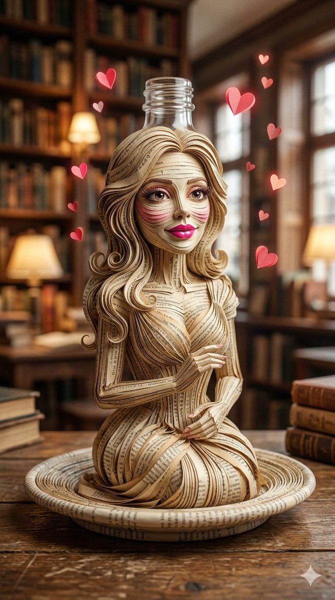 Preview image for Surreal Humanoid Figure from Book Pages prompt