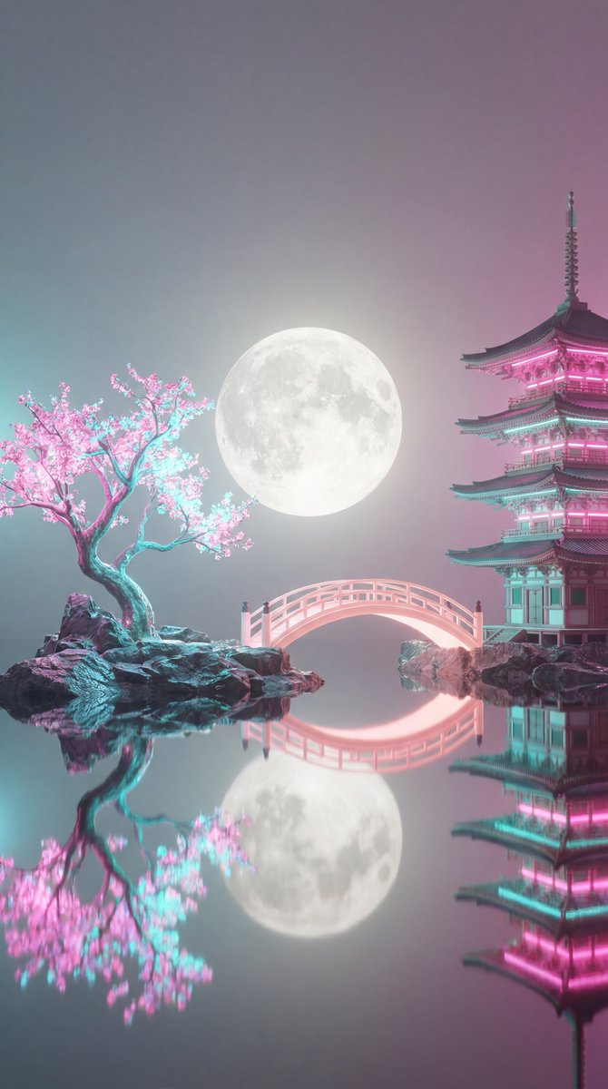 Preview image for Surreal Vaporwave Night Landscape prompt