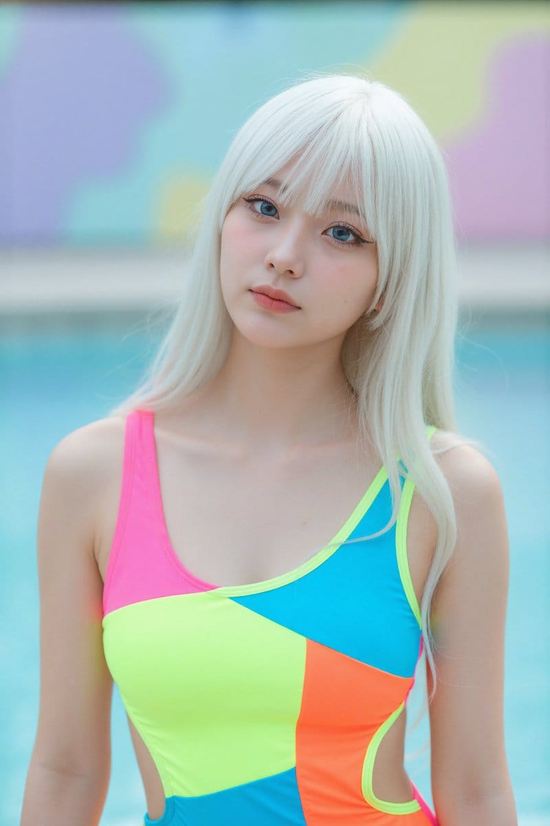 Swimsuit to bikini pose-edit prompt (reply) - AI Generated AI Art Style Image Example