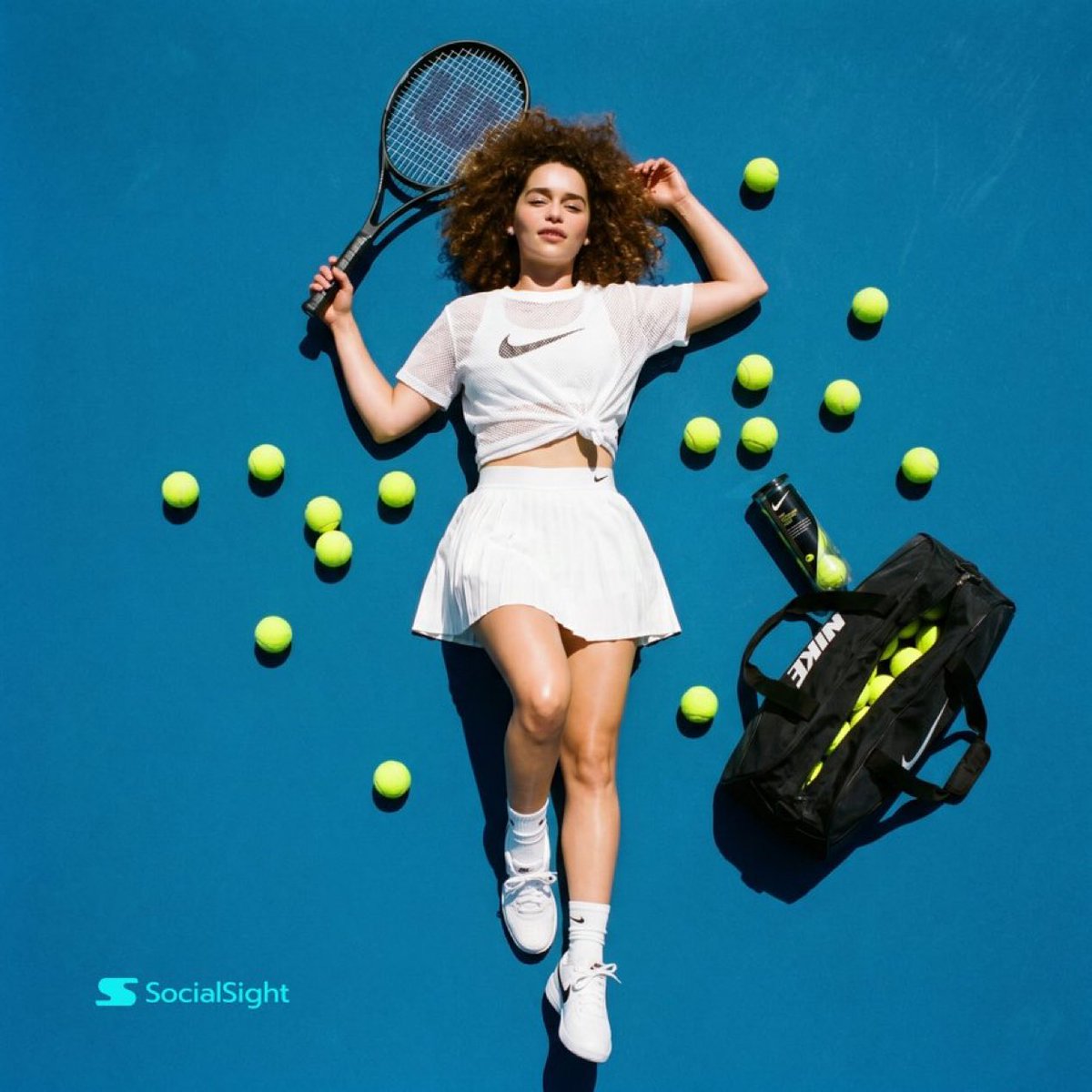 Preview image for Tennis Court Top-Down Flat Lay prompt
