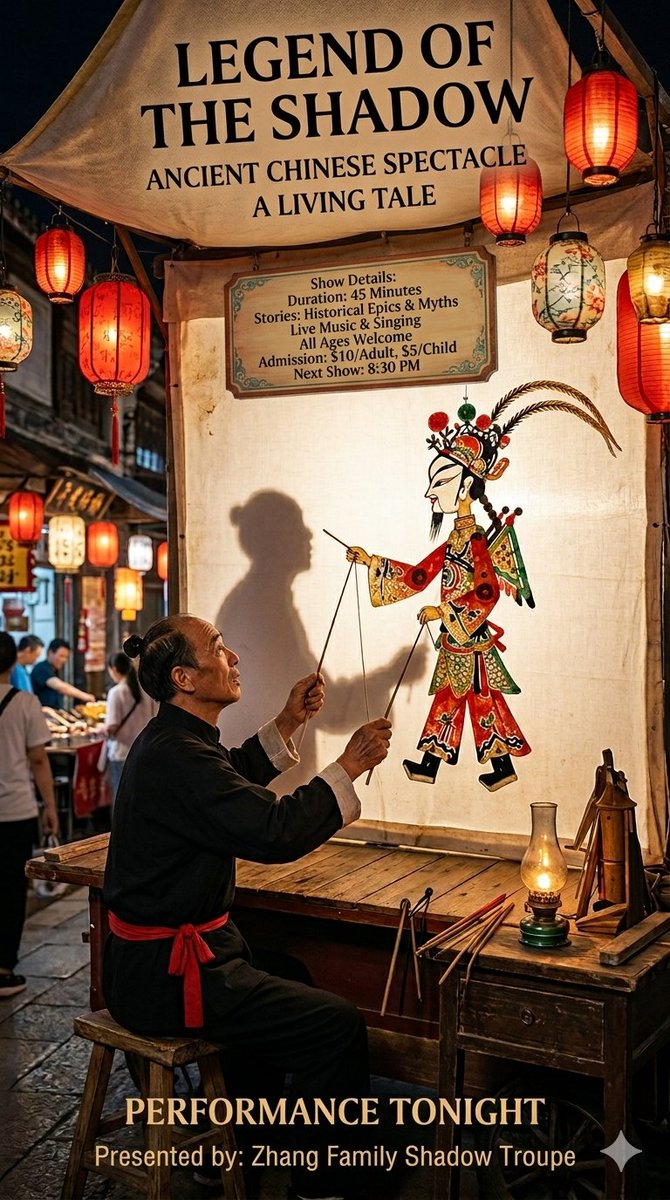 Preview image for Traditional Shadow Puppet Performance prompt
