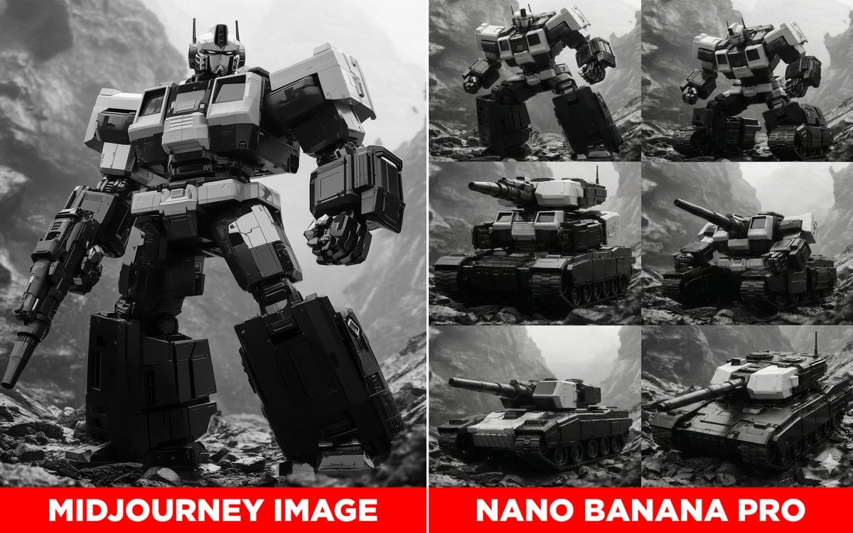 Preview image for Transformer Robot to Tank Transition Prompt prompt